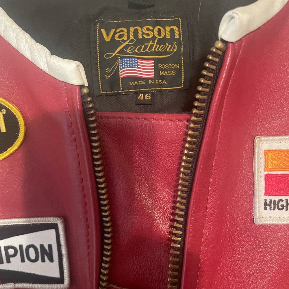 Vanson Leathers Red Performance Jacket - image 1